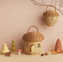 Load image into Gallery viewer, The Darcie - Mushroom Natural Basket
