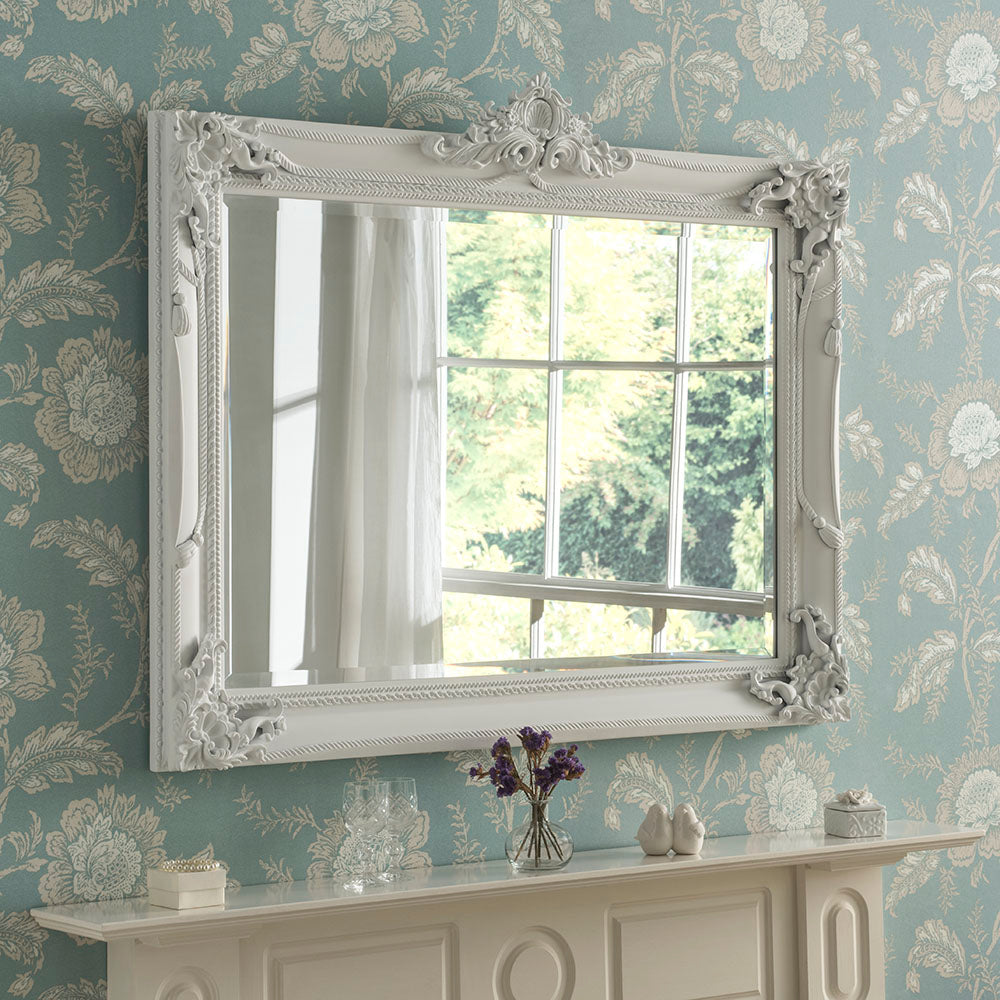 The Alisa - White Painted Wooden Mirror