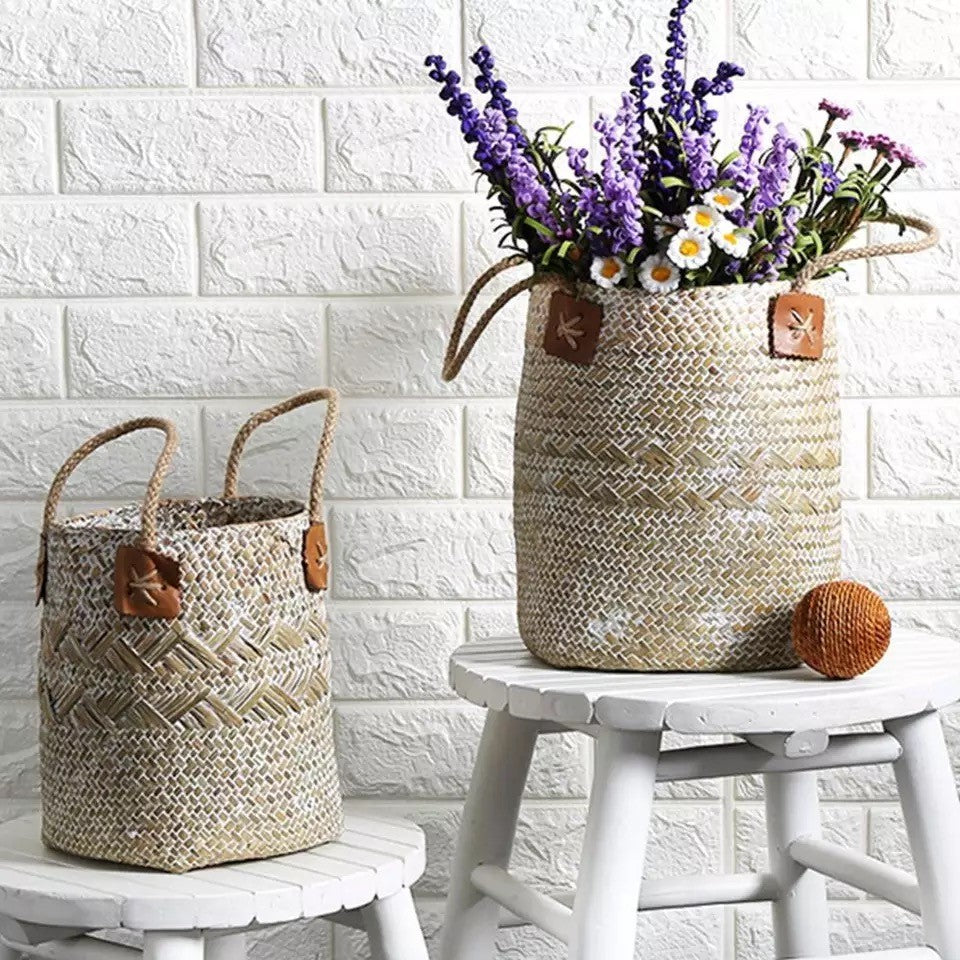 The Tia - Light Seagrass Vase Baskets