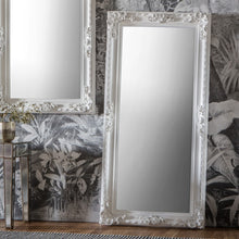 Load image into Gallery viewer, The Nicole - Silver Ornate Leaner Mirror
