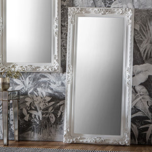 The Nicole - Silver Ornate Leaner Mirror
