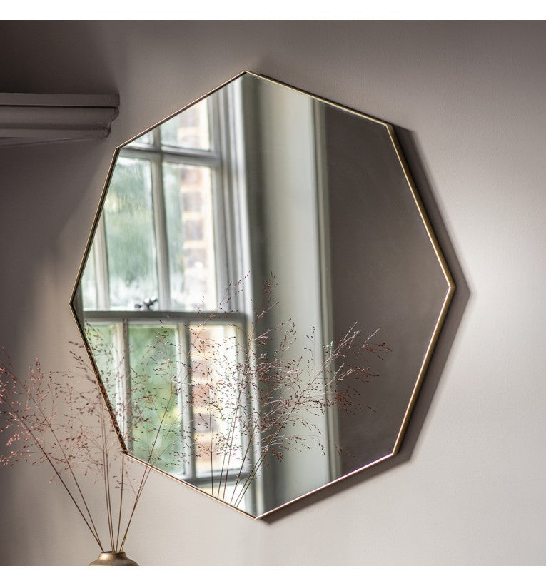 The Zoe - Champagne Octagon Mirror