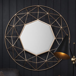 The Millie - Gold Textured Mirror