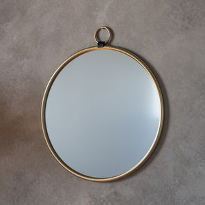 The Aarna- Gold Round Mirror