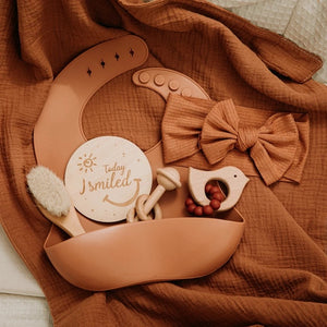 The London - Brown Headband Baby Gift Set