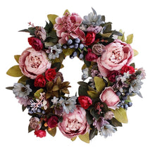 Load image into Gallery viewer, The Stella -  Winter Berry Peony Wreath
