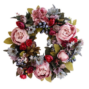 The Stella -  Winter Berry Peony Wreath