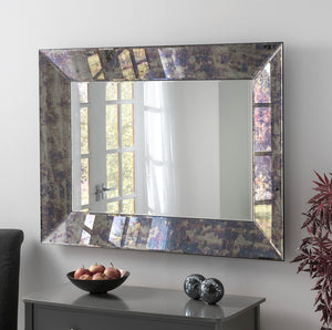 The Kesia - Antique Blue Framed Mirror