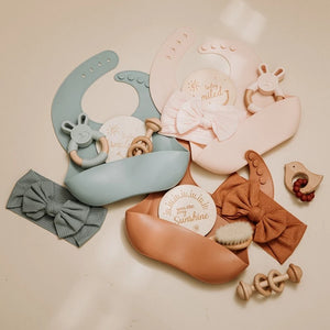 The London - Brown Headband Baby Gift Set