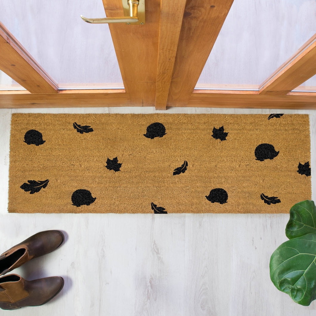 The Lucinda - Leaves & Hedgehogs Double Doormat