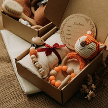 Load image into Gallery viewer, The London - Orange Milestone New Baby Gift Set
