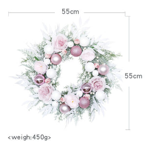 The Stella - Pink Christmas Winter Wreath