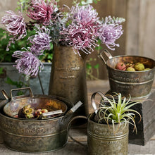 Load image into Gallery viewer, The Honey - Vintage Metal Garden Planters
