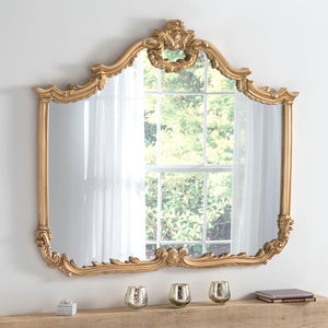 The Ruby - Gold Mantle Mirror