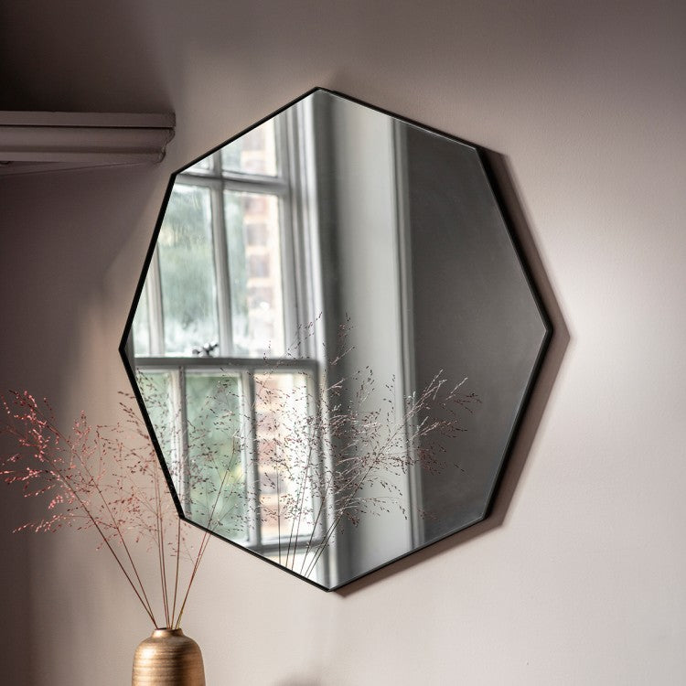 The Zoe - Black Octagon Mirror